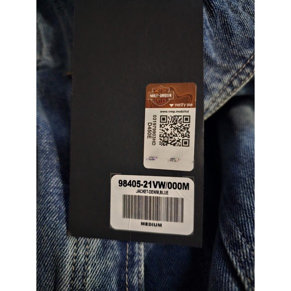 New Harley Davidson Women's Bar Shield Logo Denim Jacket 98405-21VW/000M Sz MED - Picture 5 of 7